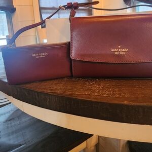 Kate Spade Deep Red Crossbody Bag Set